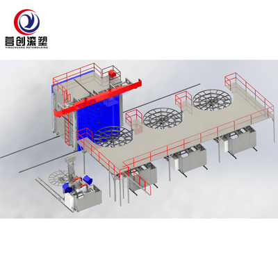 kopen Multi-arm rotomolding machine for water tank manufacturing online manufacture