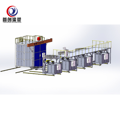 kopen 63KW roterende Afgietselmachine voor de Tankvolume van PP/PE/HDPE/LLDPE 7000L online manufacture