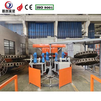 kopen Hydraulische opheffing carrousel rotomoulding machine met veiligheidsysteem en 3-10mm roterende arm dikte voor pickleball online manufacture