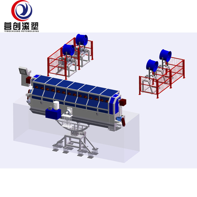 400T Max Druk Rotomolding Machine 0-50mm voor productie koeler doos