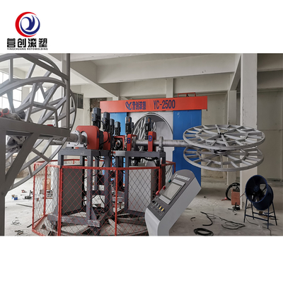 7 inch touchscreen rotatiegietmachine met PLC-besturingssysteem
