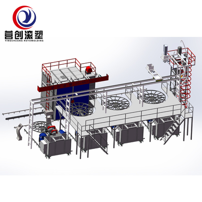 De multimachine van Rotomolding van de Wapenspendel voor PE pp HDPE LDPE LLDPE Plastic Producten