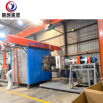 PLC-besturingssysteem Shuttle rotomolding machine met verstelbare rotatiesnelheid