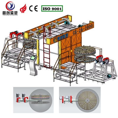 30 minuten cyclustijd Rotomolding machine met PLC-besturing voor het produceren van pickleball