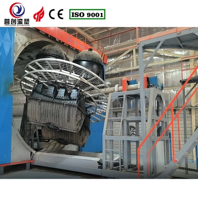 Verstelbare rotatiesnelheid shuttle rotomolding machine voor productie-optimalisatie van productie-installaties
