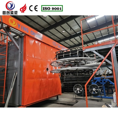 15-30min Cycle Time Shuttle Rotomolding Machine Verstelbare rotatiesnelheid Adviesdienst