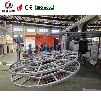 4 arm 5 station 3,5 meter oven carrousel bi-axiale rotomoulding machine
