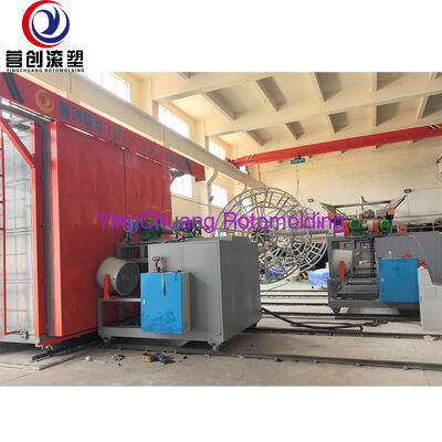 YINGCHUANG CS-3A-3500 Rupstype Rotatievormmachine, Automatisch gasverwarmd driearmig rotatiegietsysteem voor rotatiegegoten holle plastic artikelen